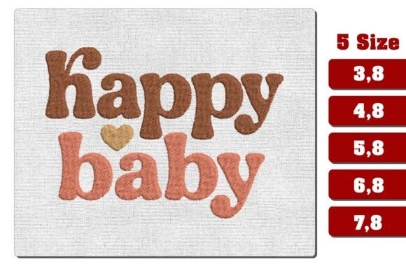 Download Happy Baby Heart Machine Embroidery File - Embroidery file Collection