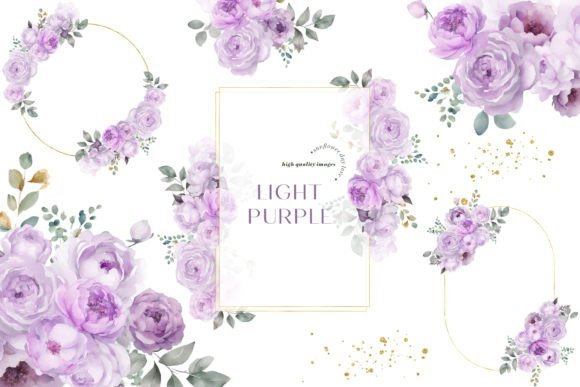 Download Elegant Light Purple Flowers Clipart - Purple flowers Collection