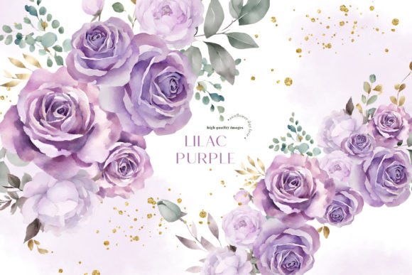 Download Watercolor Purple Flowers Clipart - Purple flowers Collection