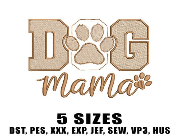 Download Dog Mom Embroidery Design - Mom embroidery design Collection