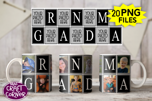 Download Sublimation Grandma Photo Mug Template - Grandma Collection